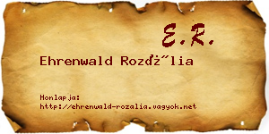 Ehrenwald Rozália névjegykártya